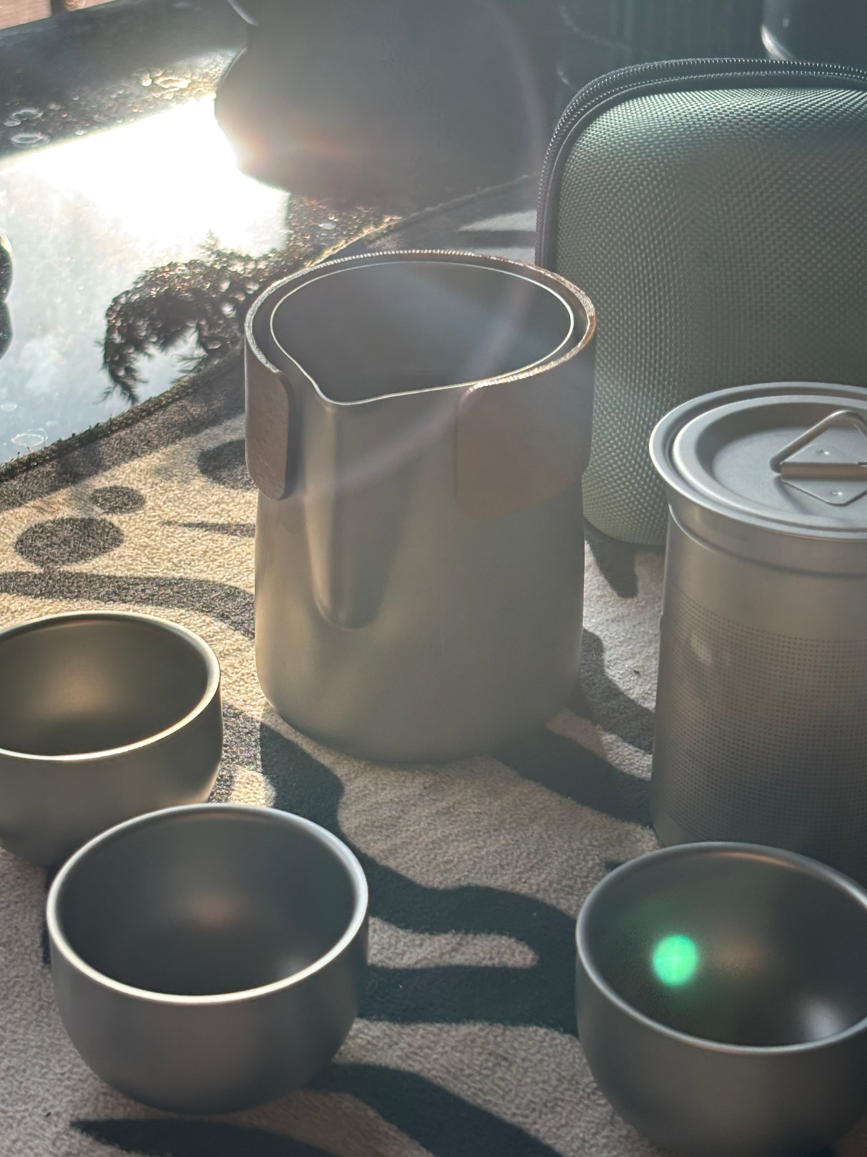 Portable Titanium Tea Set