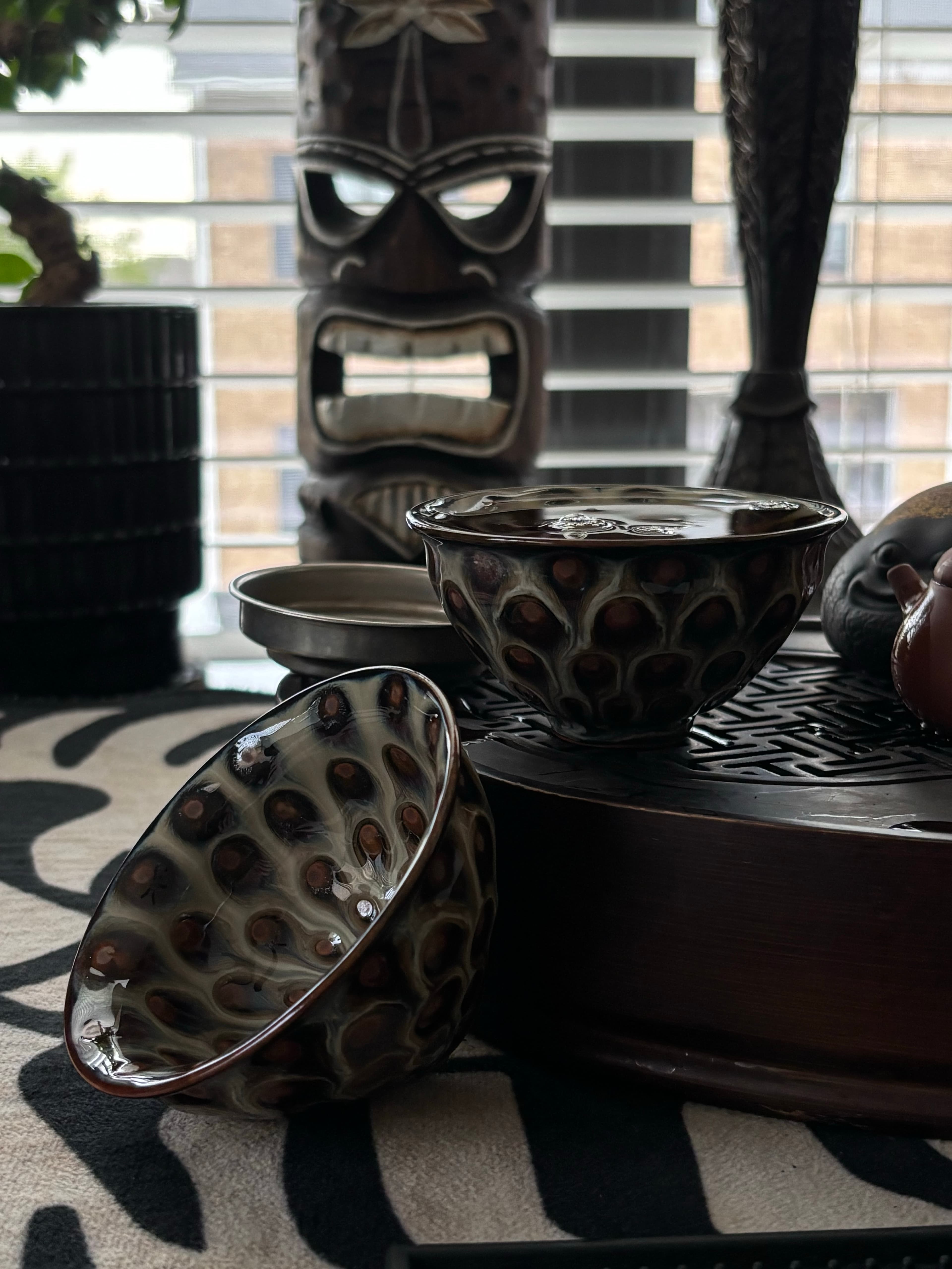 Tea Bowl 110 ml “Royal Peacock” (ceramic)